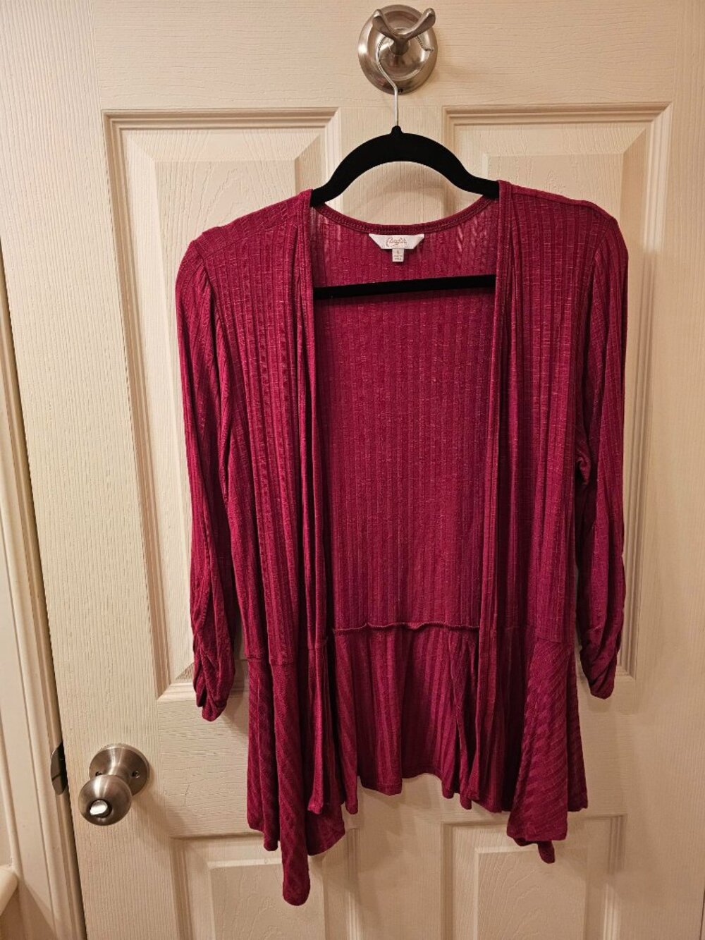 NWOT Candies Large Deep Red Cardigan